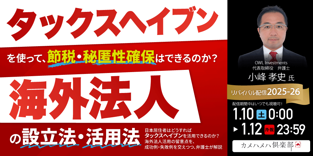 「タックスヘイブン」を使って、節税・秘匿性確保はできるのか？<br>「海外法人」の設立法・活用法